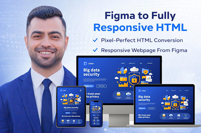 convert figma to html responsive website