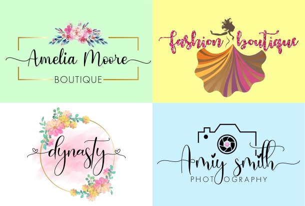 design modern feminine signature custom brand business company logo