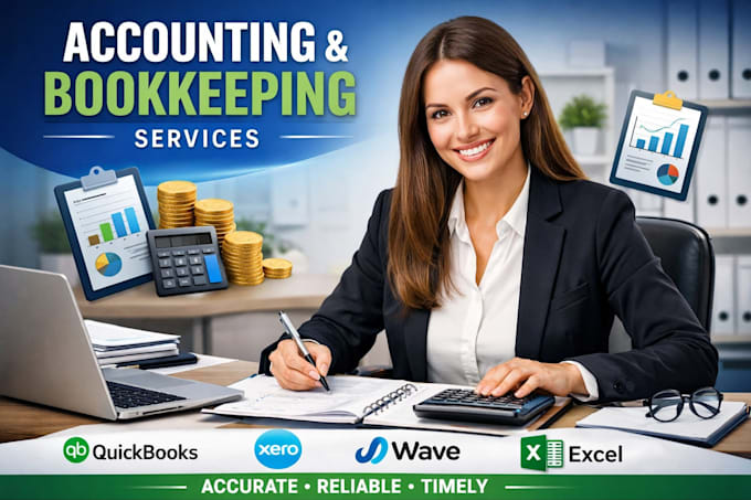 do bookkeeping and accounting using quickbooks, xero, excel
