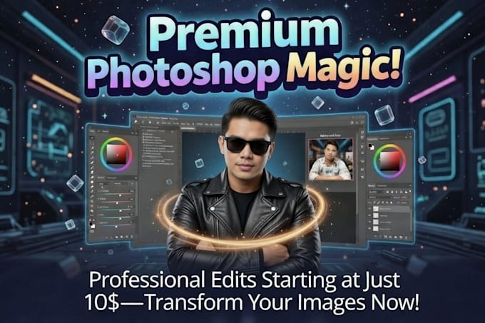do photoshop, illustrator design and image editing