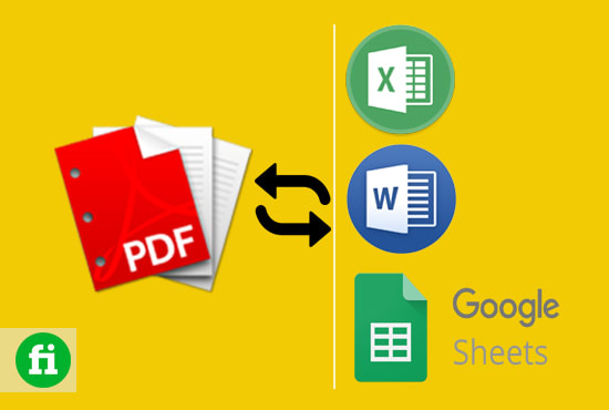 convert PDF to word, excel, or google spreadsheet