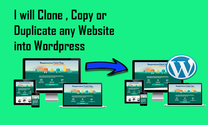 clone , copy or duplicate any website into wordpress