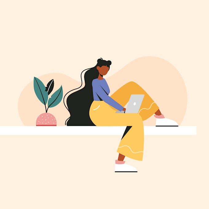 design a flat web illustration
