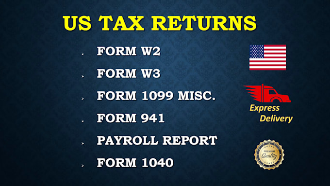 prepare form w2, w3, form 1099 misc, form 941 and payroll reports