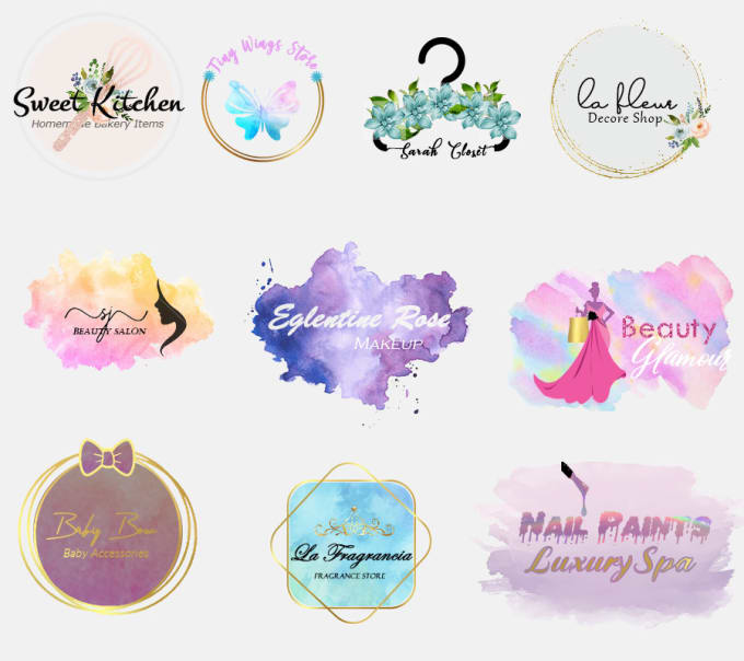 Design feminine,stylish,luxury,girly logo for you by Lubna_tariq | Fiverr
