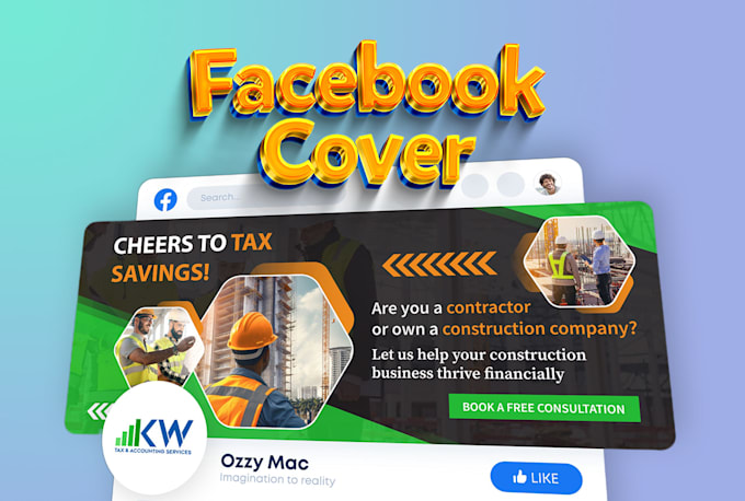 design a professional facebook cover and linkedin banner