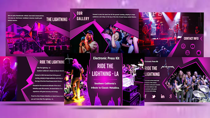 design media kit, menu kit, epk with clickable links