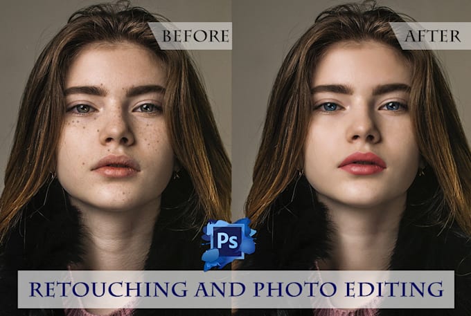 retouch headshot, portrait, skin, and edit image