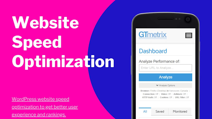 do wordpress website speed optimization with gtmetrix