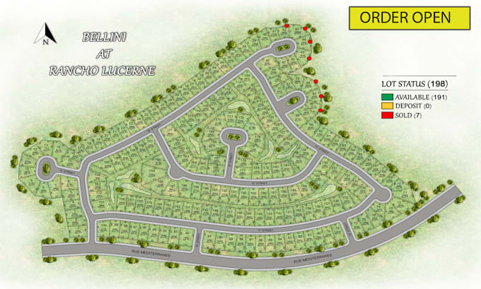 render site plan, town plan, plat map, rv park
