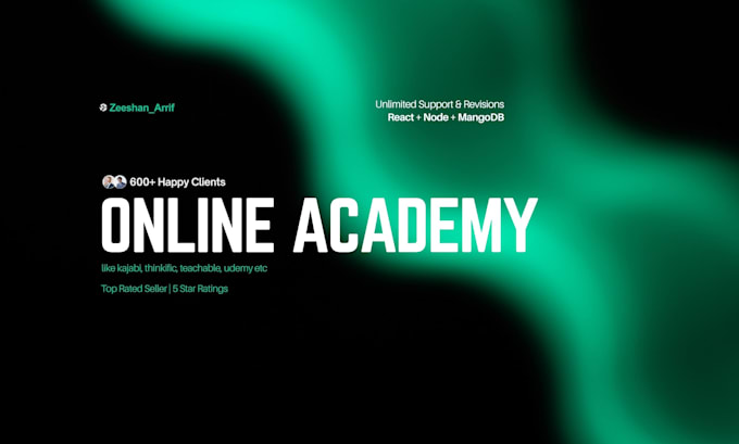 develop online academy like kajabi thinkific teachable udemy