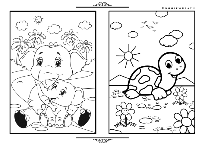Create kids coloring pages and coloring book by Ronniewreath | Fiverr