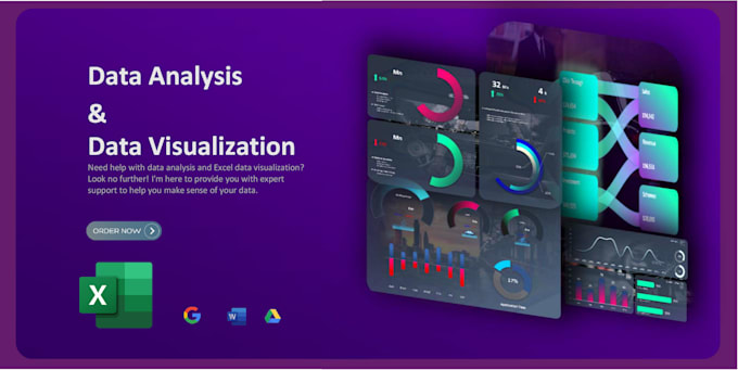 be your data analyst and excel data visualization expert
