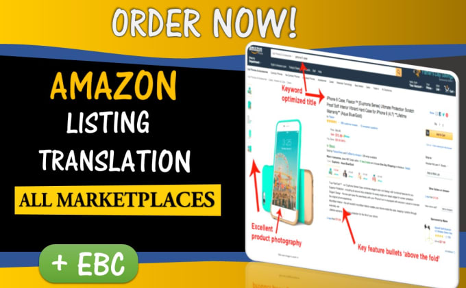 translate your amazon listing into english, french, spanish, italian, german