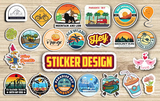 do logo label cute motivational sticker or sticker design