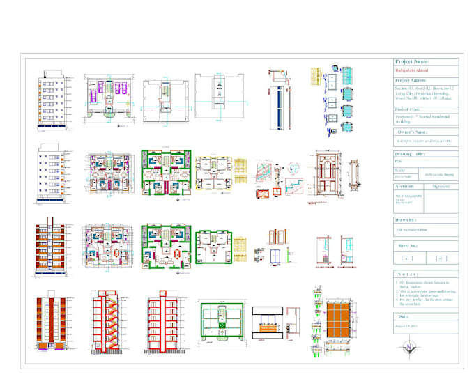 Do autocad floor plan and blueprint full set architectural for you by ...