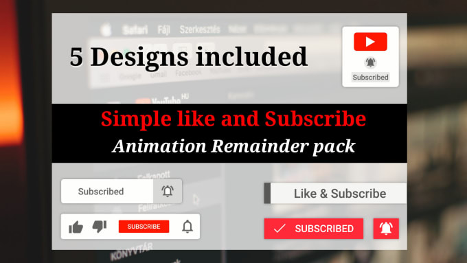How To Make Like And Subscribe Animation Make 5 simple like and subscribe animation by Lakithpl | Fiverr