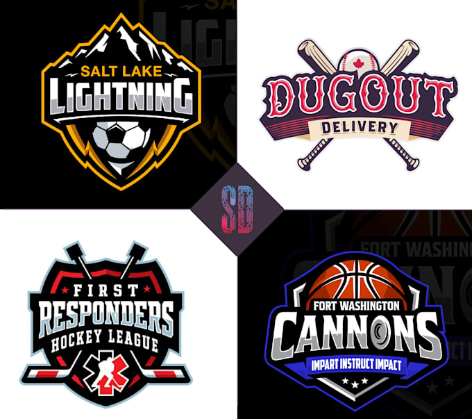 Design Soccer, ,Baseball, Hockey And  Basketball Logo