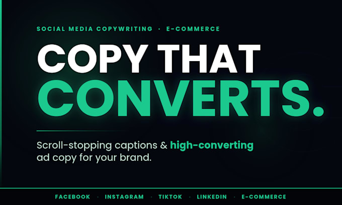 write social media copy and facebook ad captions that convert