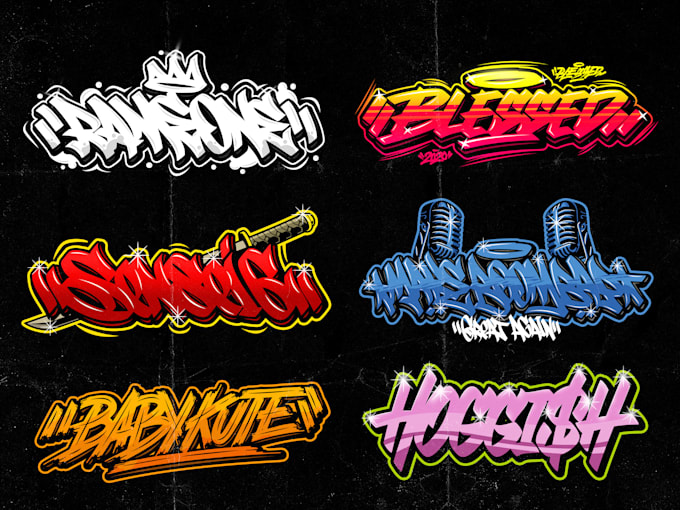 create a legible badass logo design with graffiti style