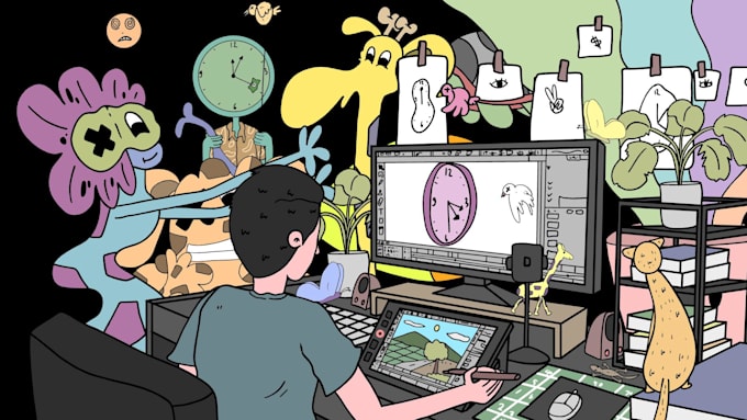 create lofi loop animations for you