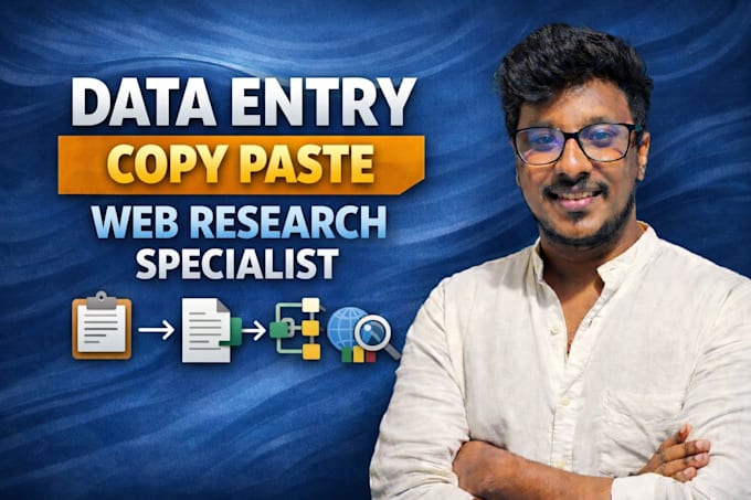 do your data entry ,copy past and web research projects