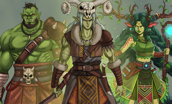 draw character illustration for comics, book cover, etc