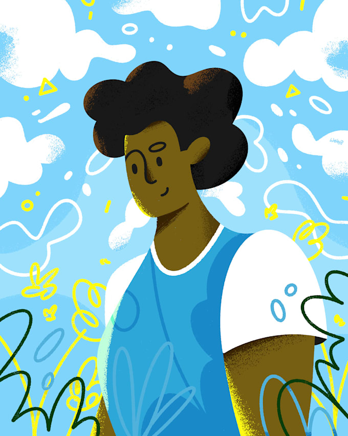 create professional, colourful and bold illustrations