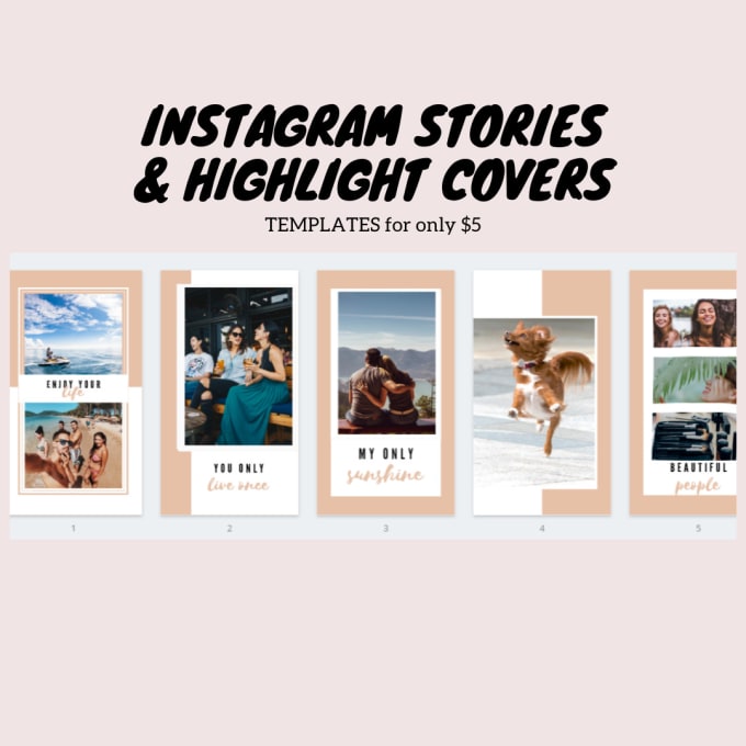 Create instagram stories templates by Rielagenetiano | Fiverr