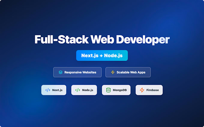 do website development using nextjs and nodejs as website developer