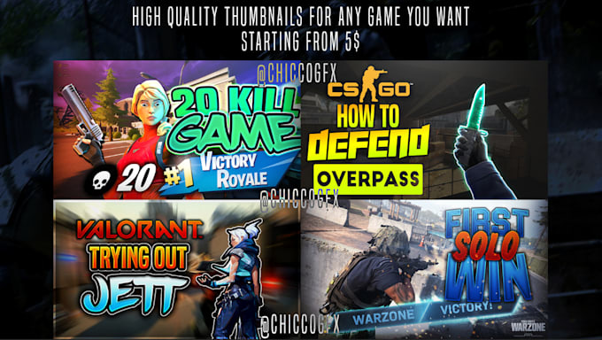make a really good youtube gaming thumbnail