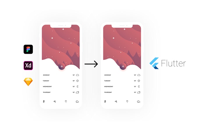 convert user interface into flutter code