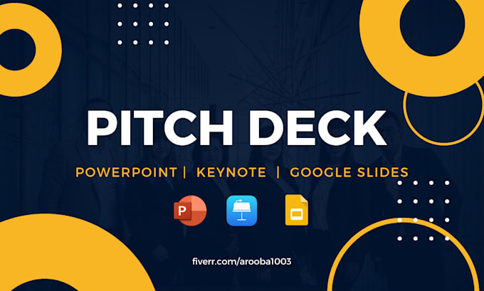 design an investor pitch deck in powerpoint and keynote