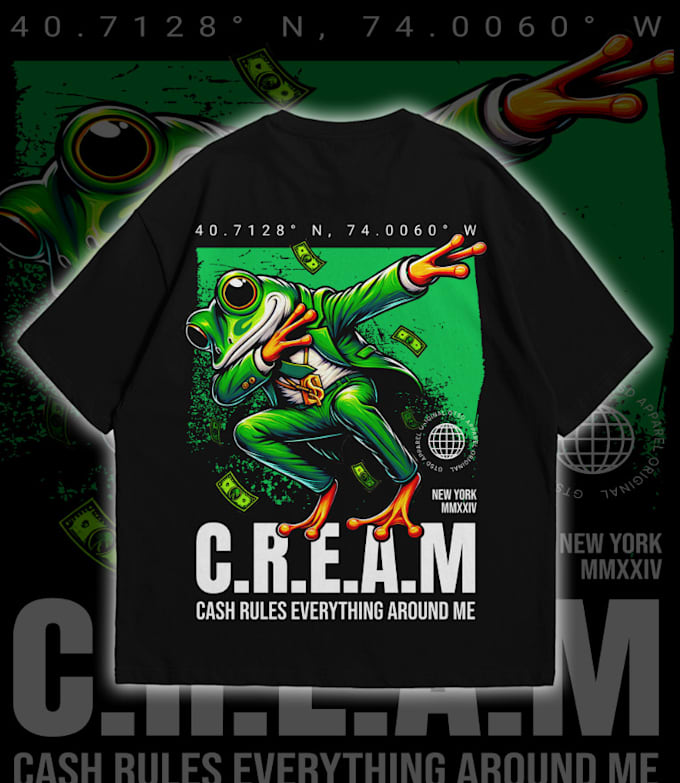 design creative typography and illustration t shirt