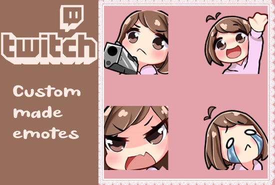 draw custom cute twitch emotes for you