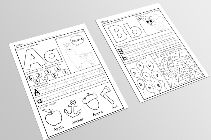 make activity pages for children with original illustrations