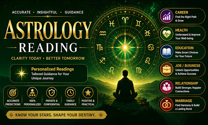 analyze your birth chart and predict career, health, marriage and remedies