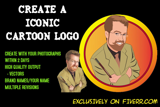 create an attractive iconic cartoon logo