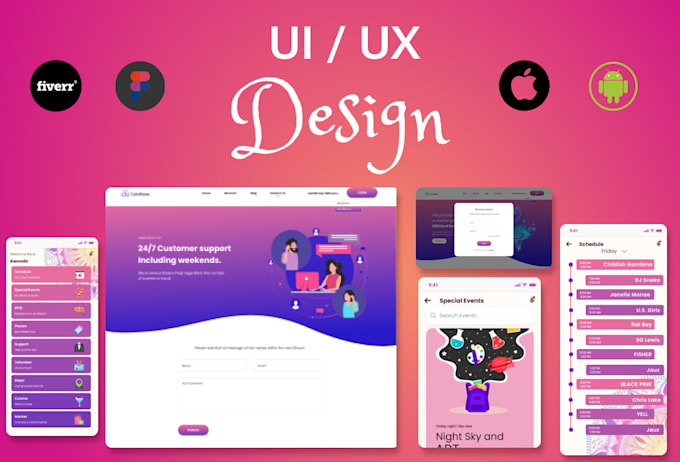 Create ux ui design for web and mobile app design by Sasha_naomi | Fiverr