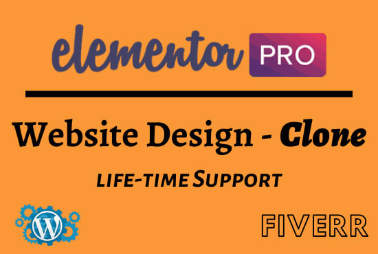 design, clone wordpress website using elementor pro