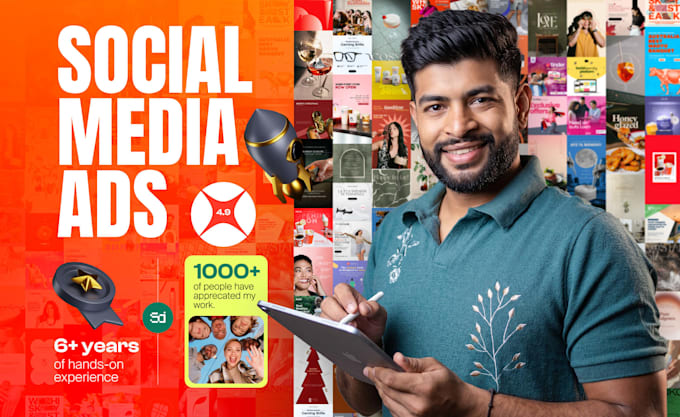 design scroll stopping social media static ads and video ads