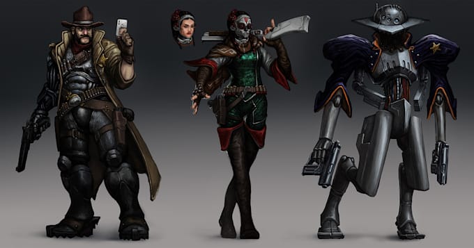 draw a realistic character concept art