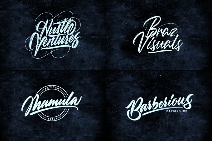 Create typography hand lettering signature calligraphy logo by Hmkhalid ...
