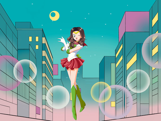 draw you in sailor moon anime style
