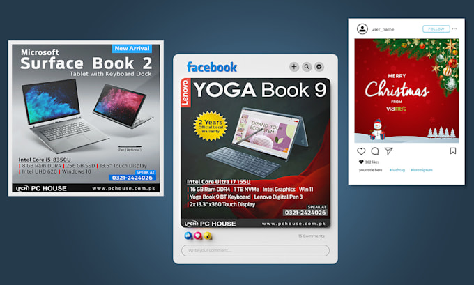 design social media ads, posters and banners
