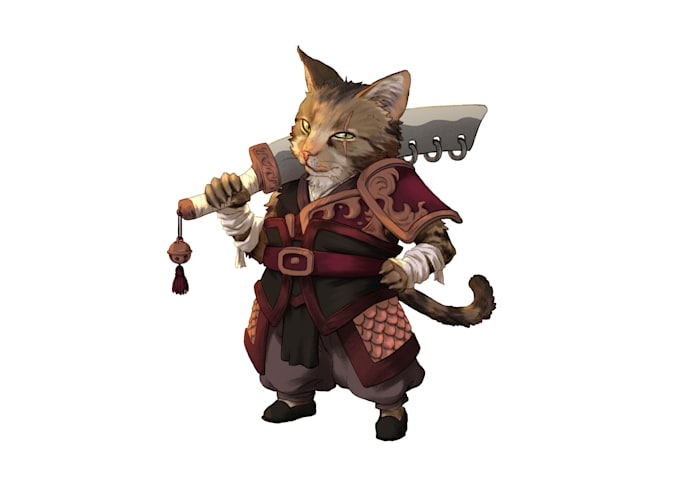 draw an animal warrior for you