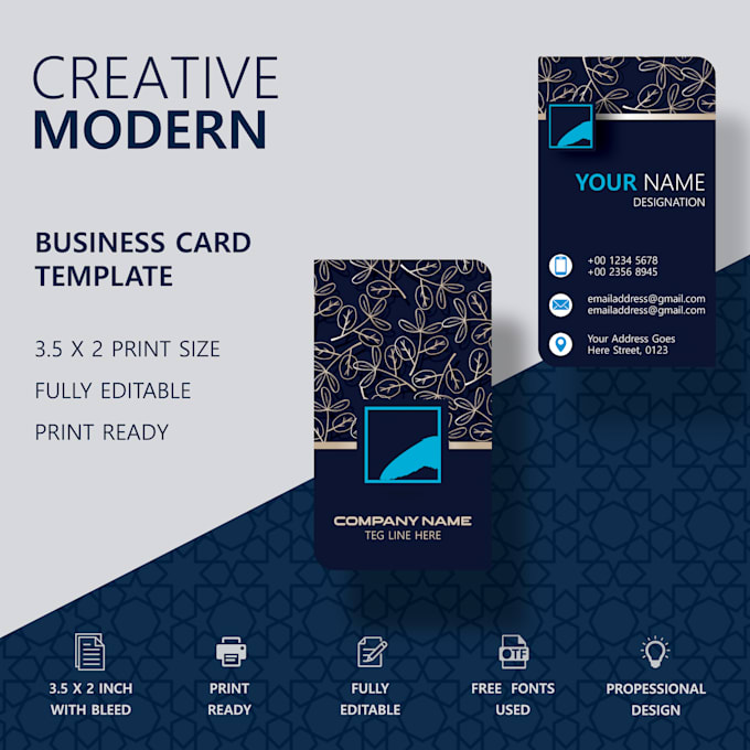design modern double sided business card