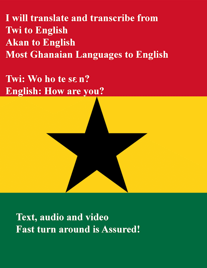 Translate and transcribe your ghanaian language twi audio or video to