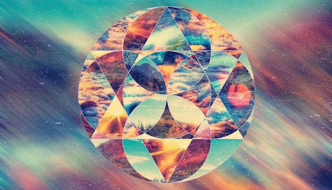 create abstract geometric digital art