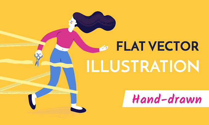 create vector illustrations in my modern flat style